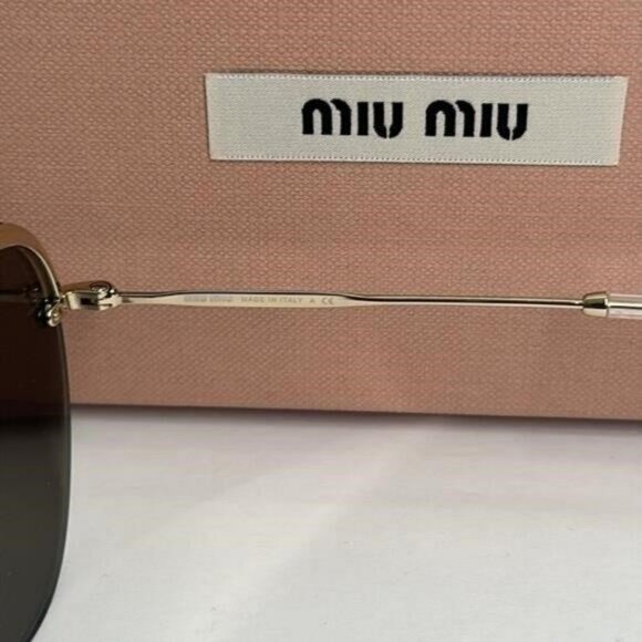 New - Miu Miu™ Core Collection MU 62US ZVN1C0 58 - Pale Gold - Picture 8 of 14